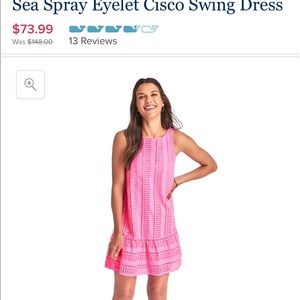 Vineyard Vines Sea Spray Eyelet Cisco Swing Dress